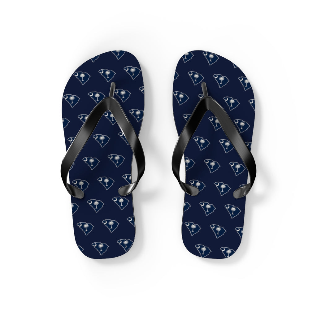 South Carolina Mission flag map flip flops by Weak Things view 2