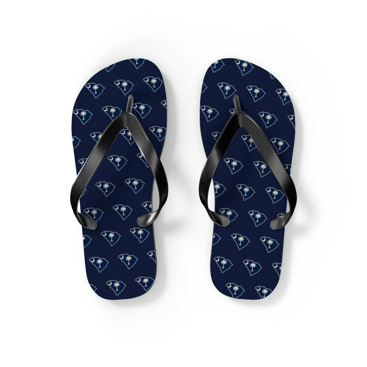 South Carolina Mission flag map flip flops by Weak Things view 2