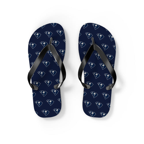 South Carolina Mission flag map flip flops by Weak Things view 2