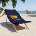 Spain Madrid North Mission flag map beach towel by Weak Things