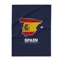 Spain Madrid South Mission flag map fleece blanket by Weak Things