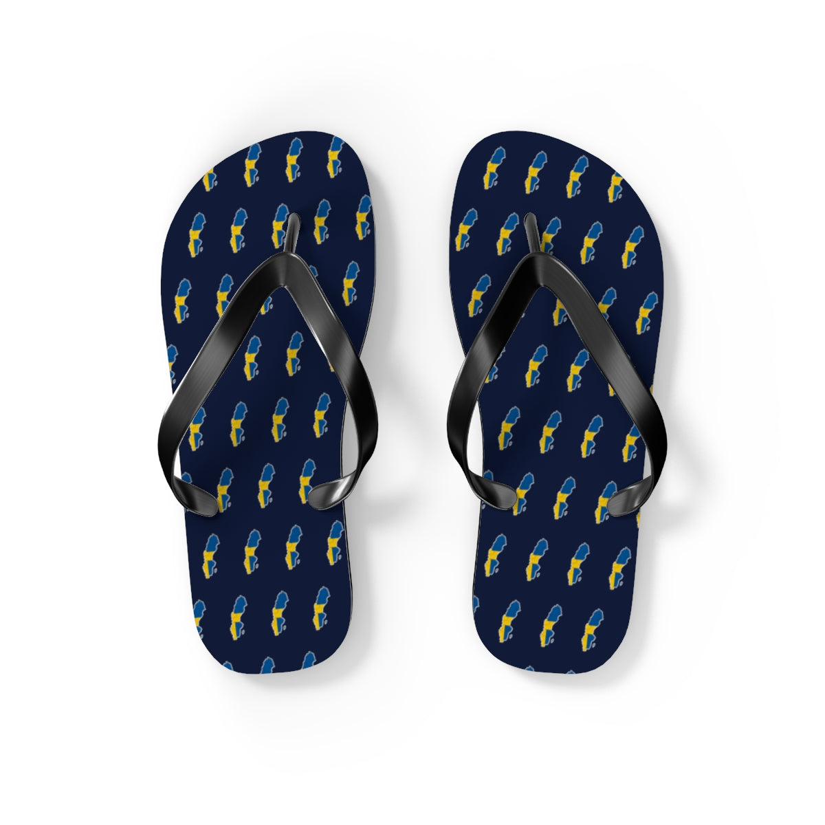Sweden Mission flag map flip flops by Weak Things view 2