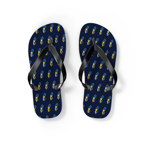 Sweden Mission flag map flip flops by Weak Things view 2