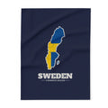 Sweden Stockholm Mission flag map fleece blanket by Weak Things