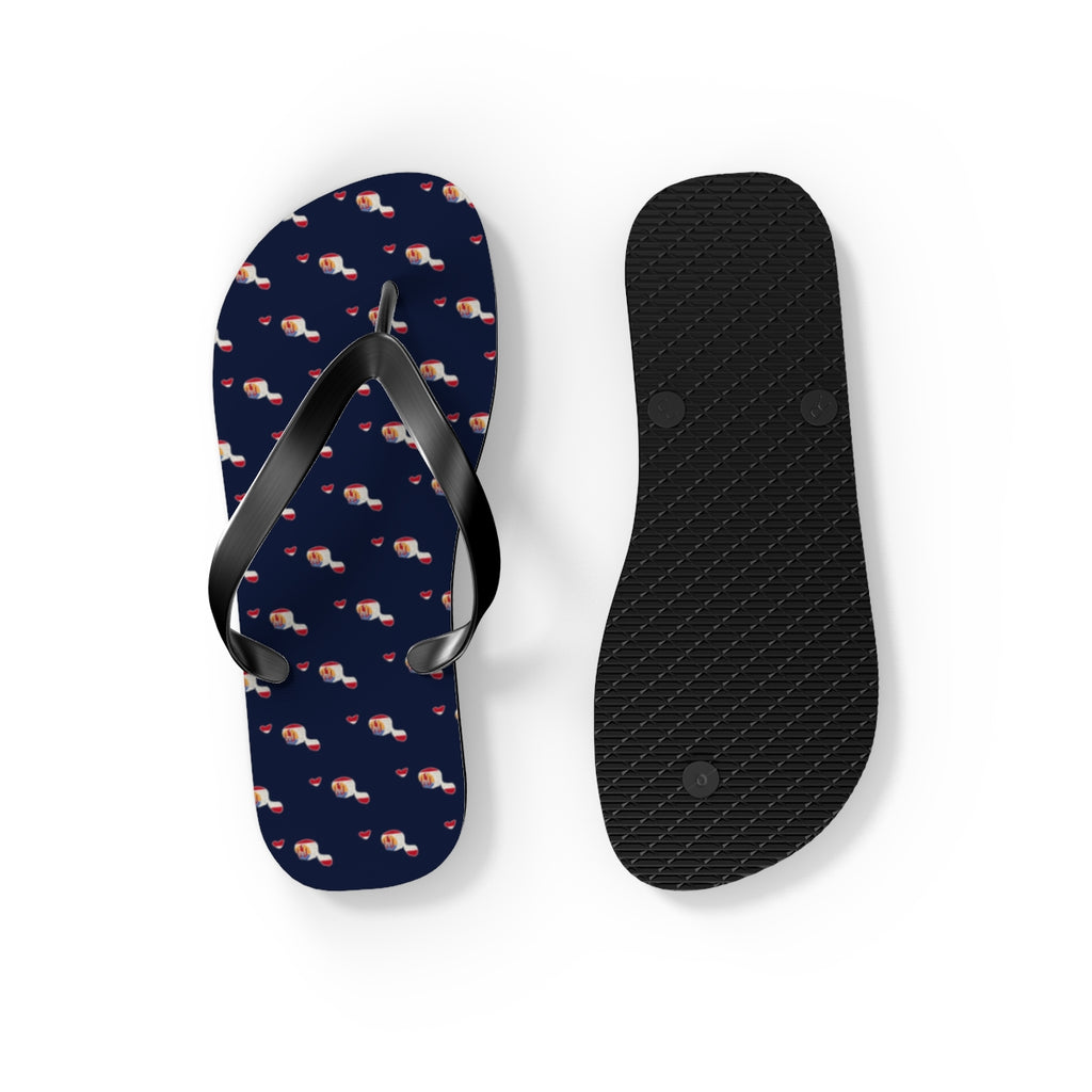 Tahiti Mission flag map flip flops by Weak Things view 4
