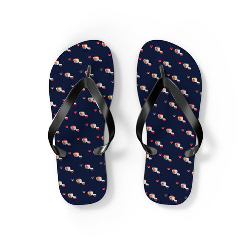 Tahiti Mission flag map flip flops by Weak Things view 2