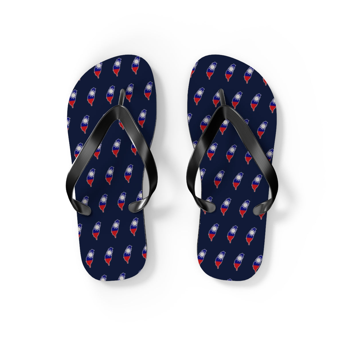 Taiwan Mission flag map flip flops by Weak Things view 2