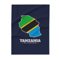 Tanzania Dar es Salaam Mission flag map fleece blanket by Weak Things