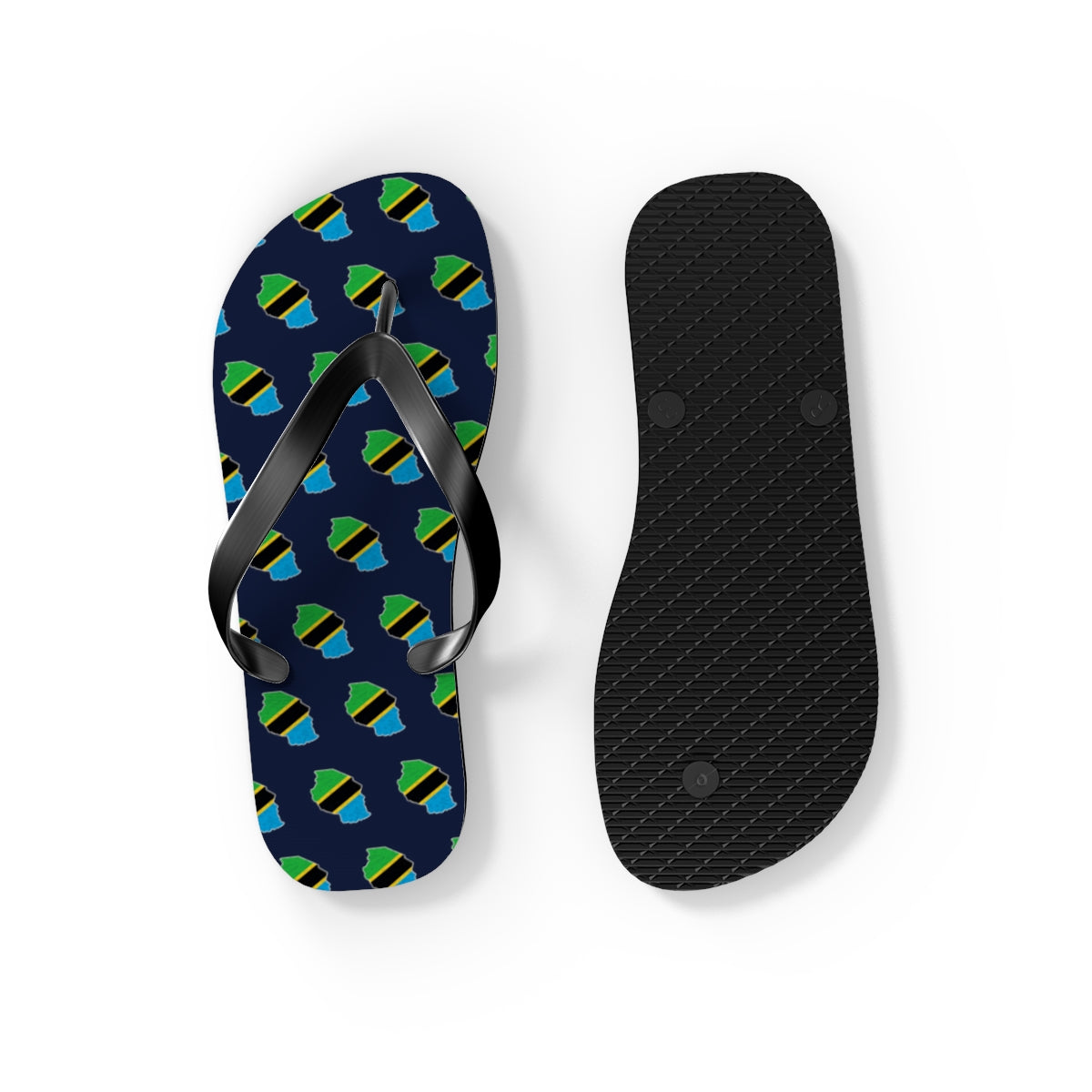 Tanzania Mission flag map flip flops by Weak Things view 4