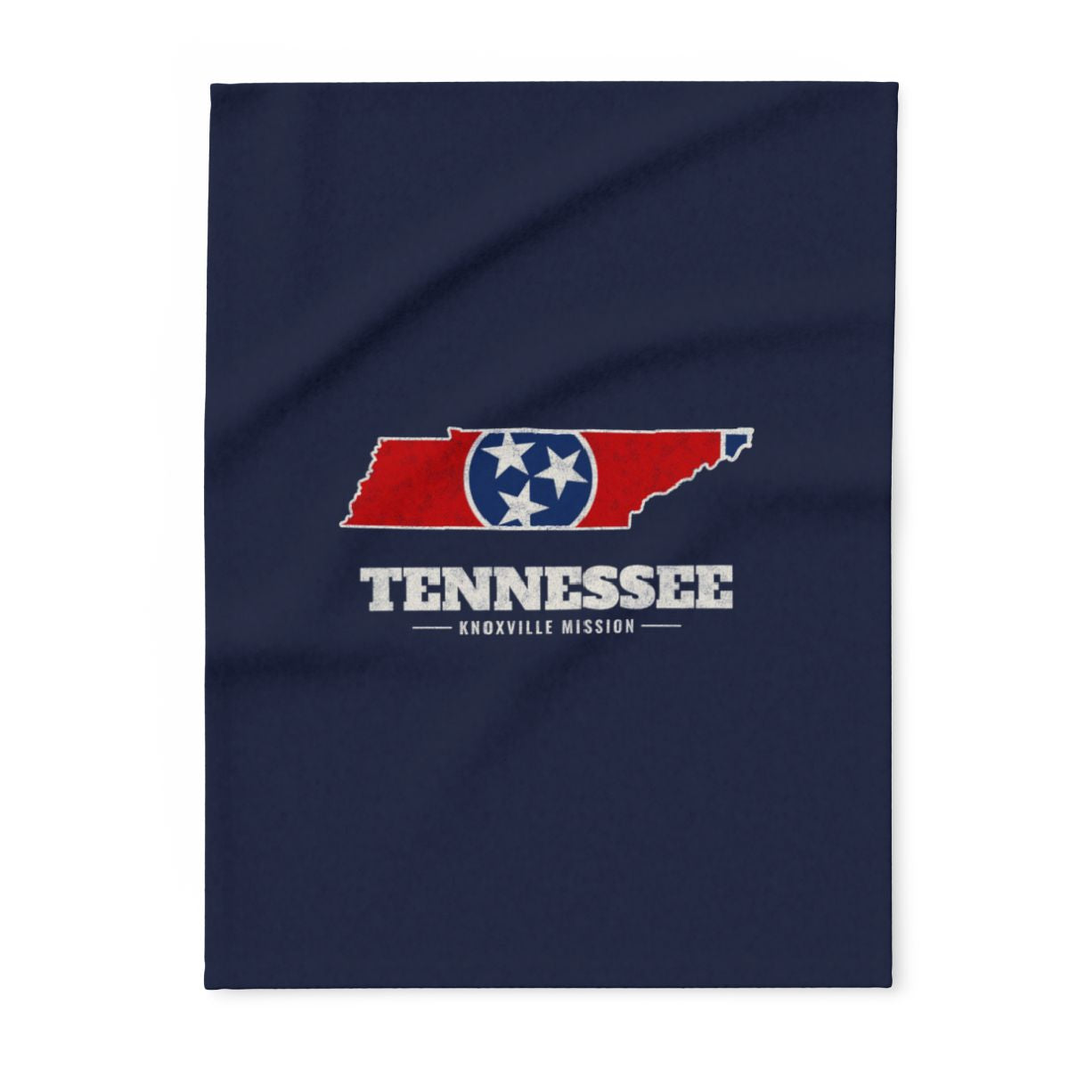 Tennessee Knoxville Mission flag map fleece blanket by Weak Things