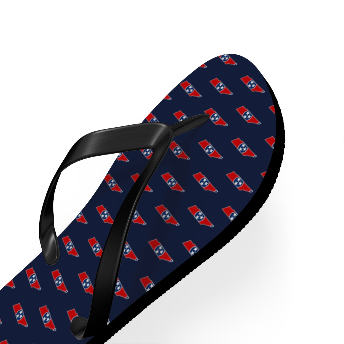 Tennessee Mission flag map flip flops by Weak Things view 3