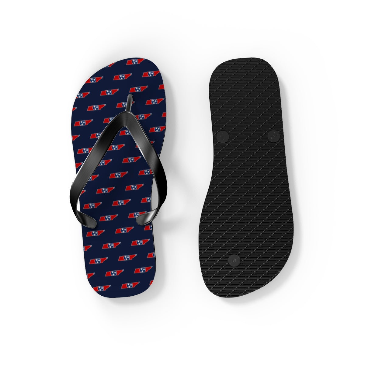 Tennessee Mission flag map flip flops by Weak Things view 4