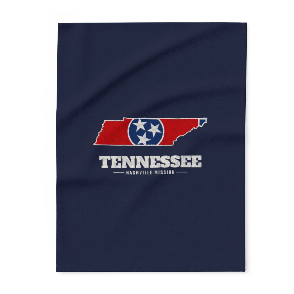 Tennessee Nashville Mission flag map fleece blanket by Weak Things