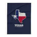 Texas El Paso Mission flag map fleece blanket by Weak Things