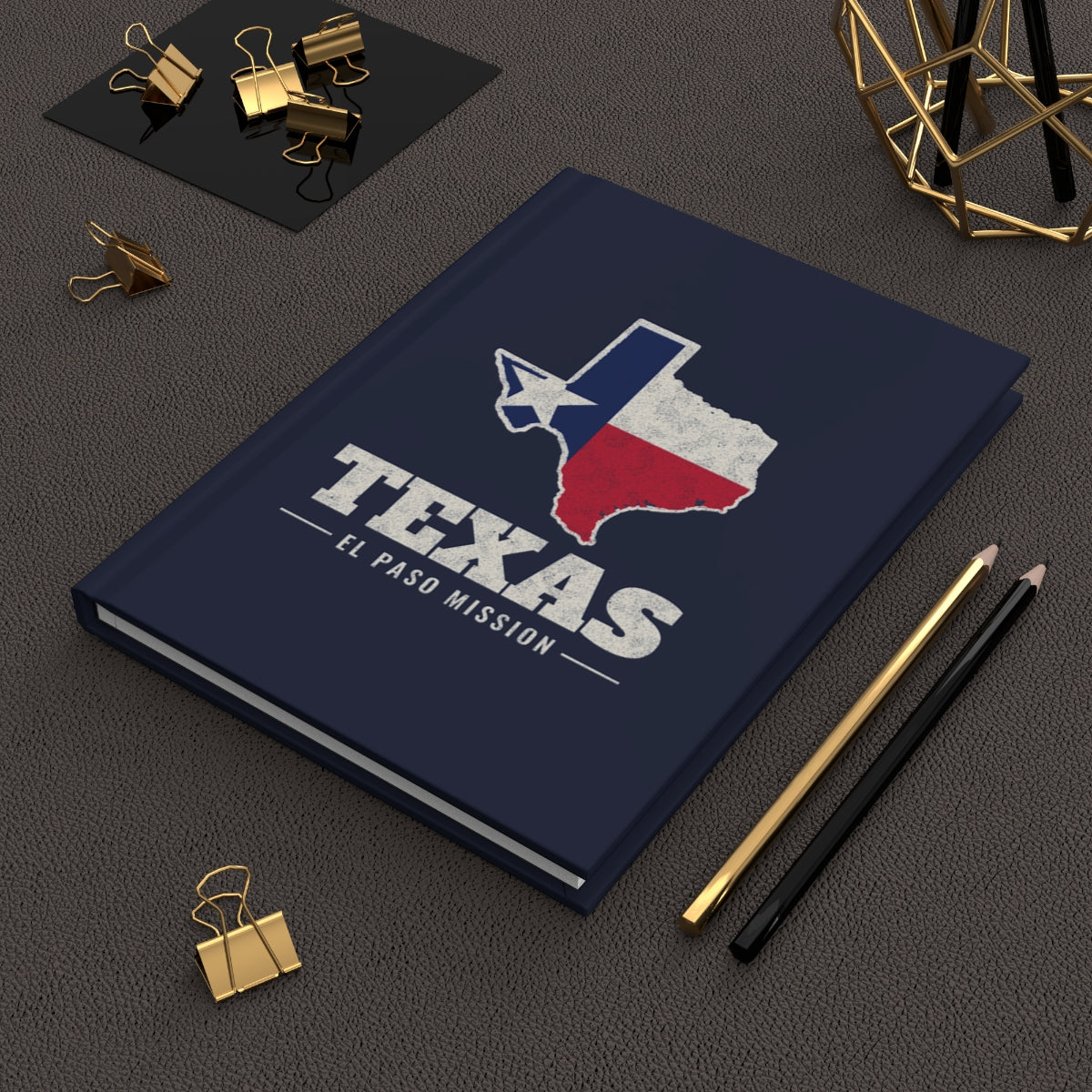 Texas El Paso Mission flag map journal by Weak Things view 2