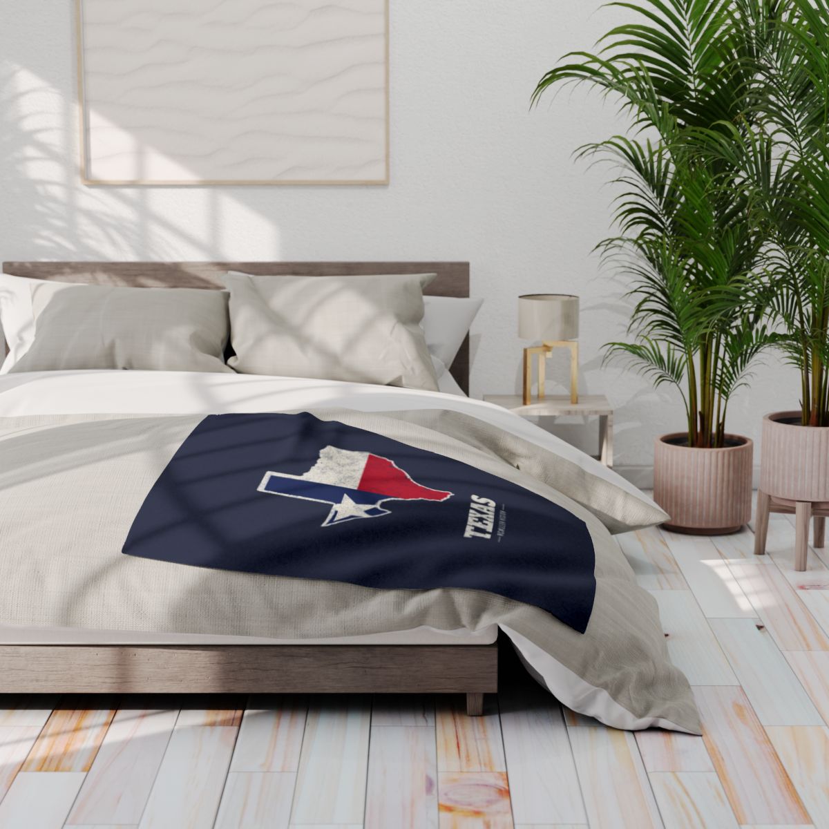 Texas McAllen Mission flag map fleece blanket by Weak Things view 3