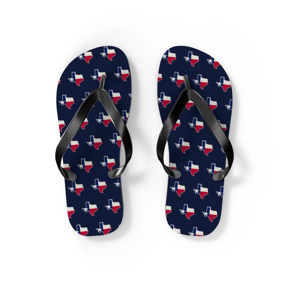 Texas Mission flag map flip flops by Weak Things view 2