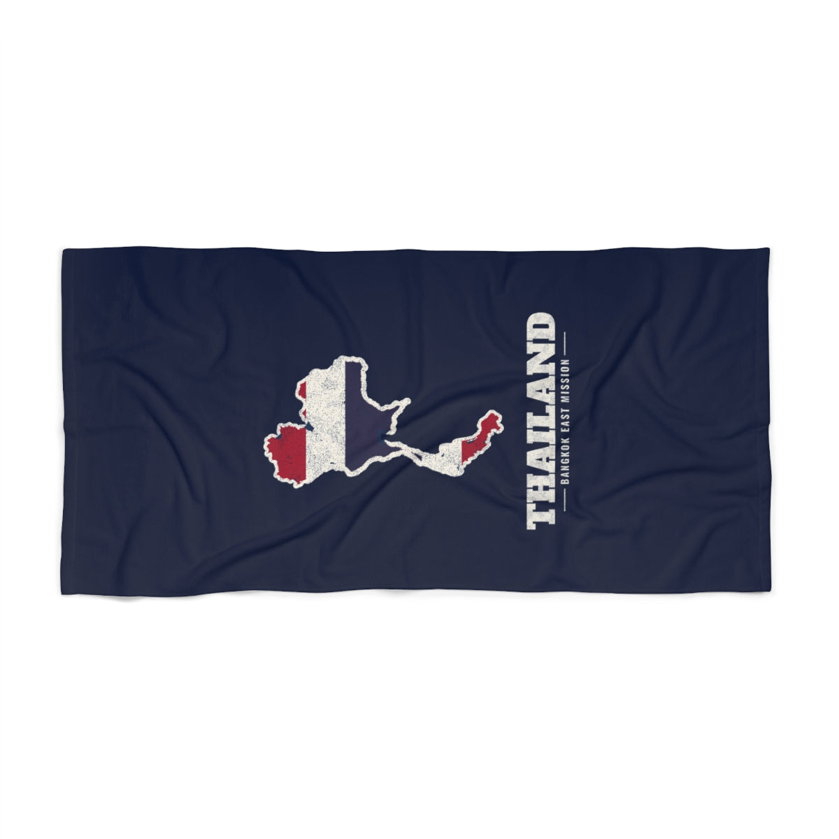 Thailand Bangkok East Mission flag map beach towel by Weak Things view 2
