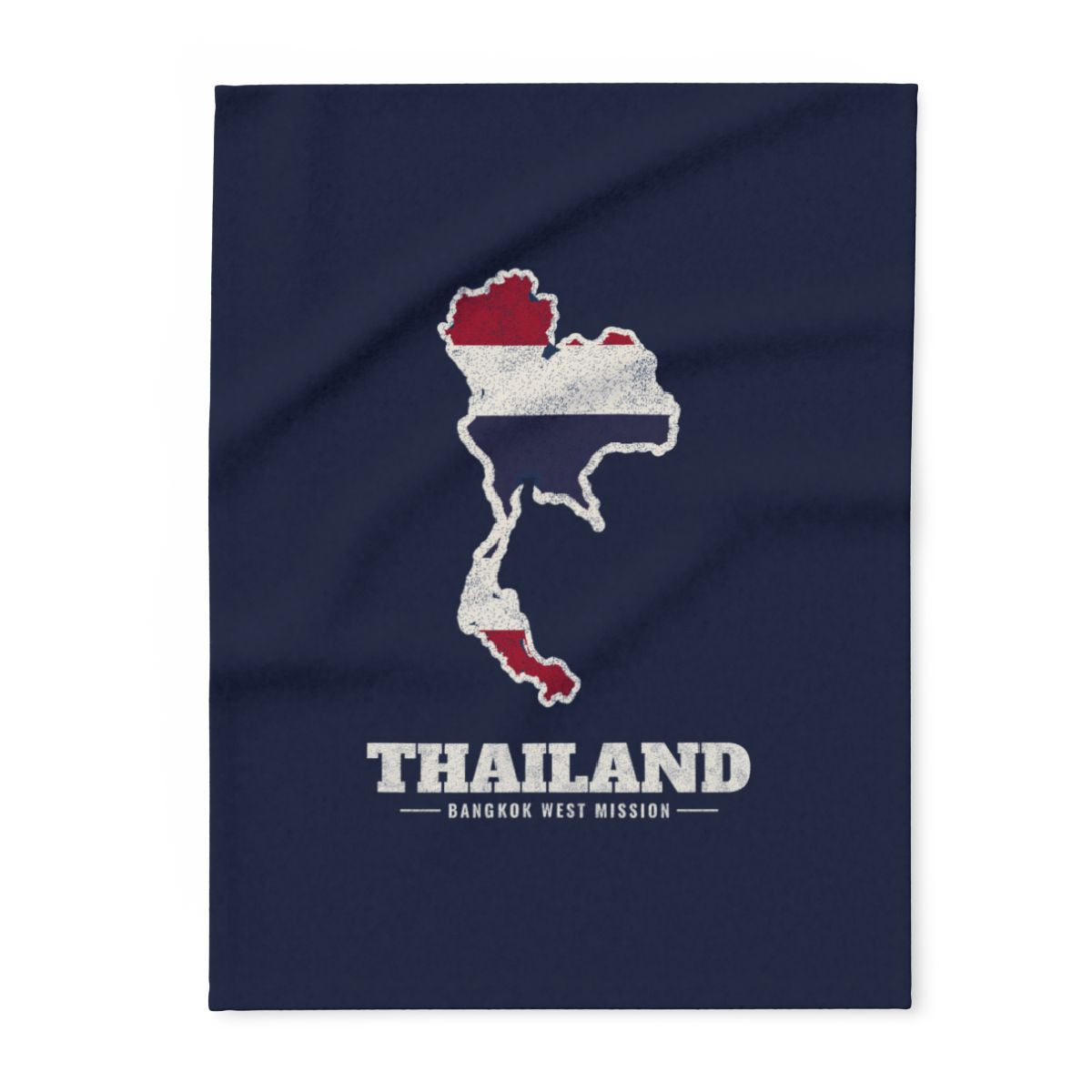 Thailand Bangkok West Mission flag map fleece blanket by Weak Things