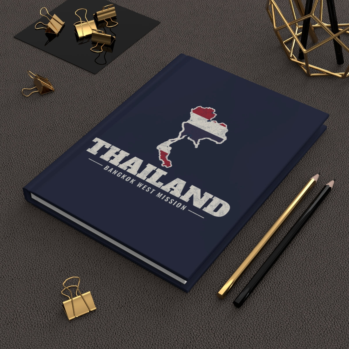 Thailand Bangkok West Mission flag map journal by Weak Things view 2
