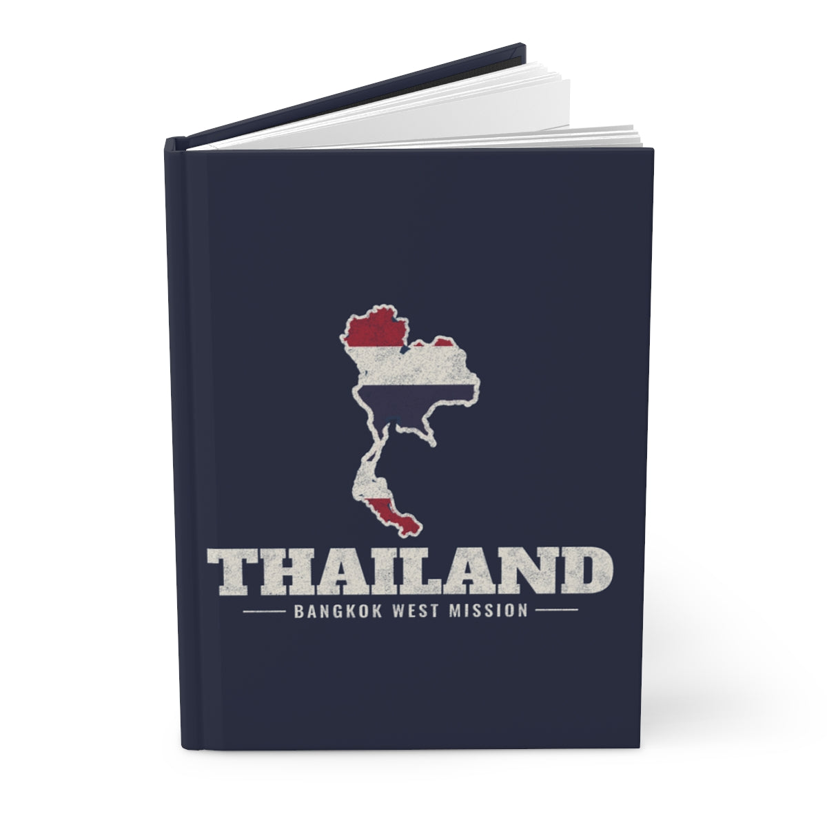 Thailand Bangkok West Mission flag map journal by Weak Things view 3