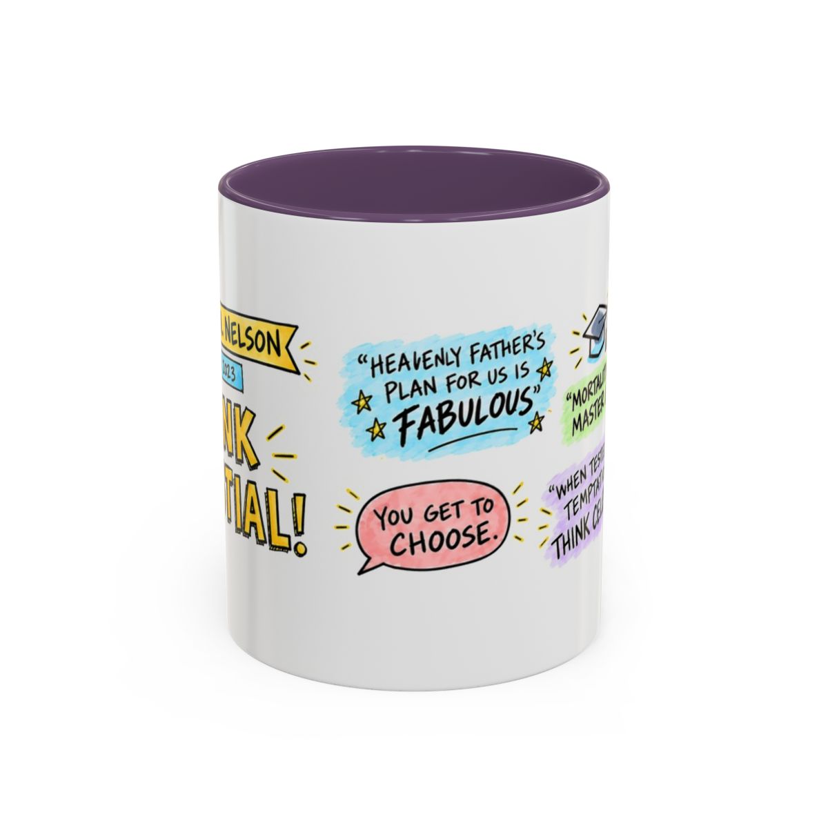 Think Celestial! Sketch Note Mug — Russell M. Nelson