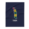 Togo Lome Mission flag map fleece blanket by Weak Things