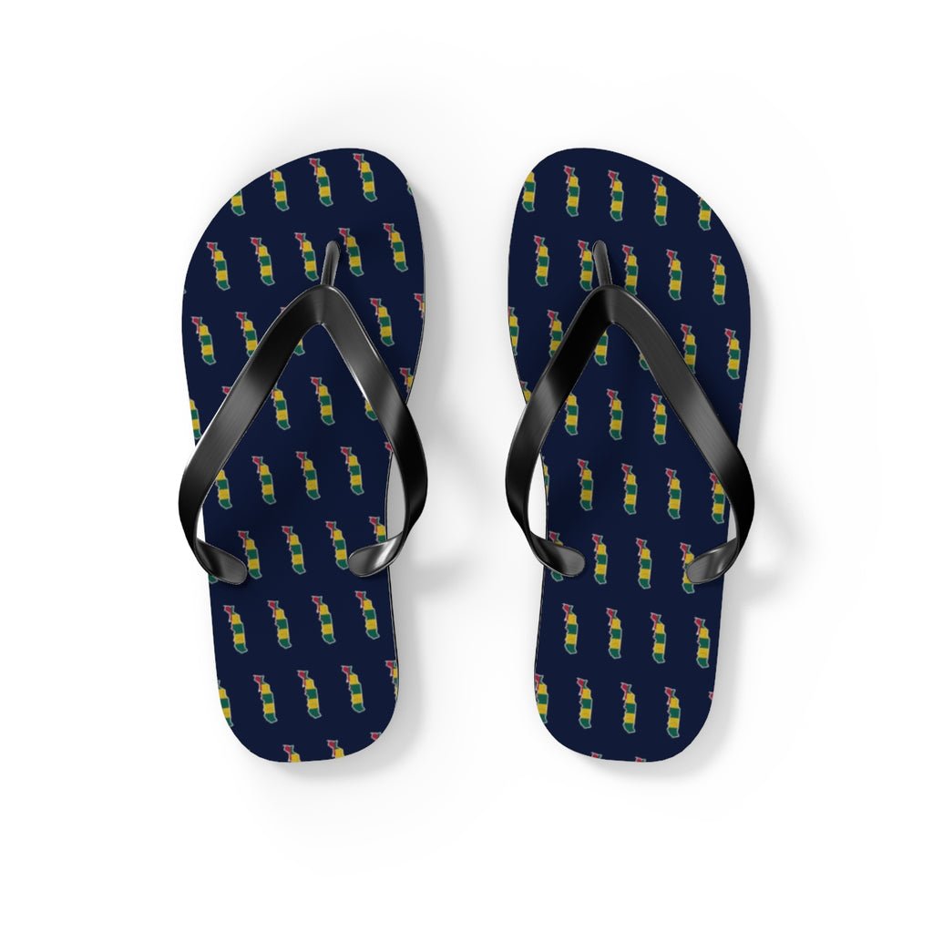 Togo Mission flag map flip flops by Weak Things view 2