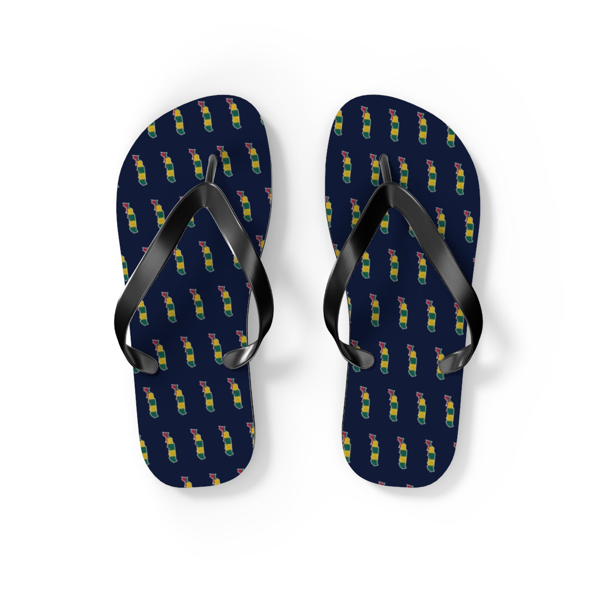 Togo Mission flag map flip flops by Weak Things view 2