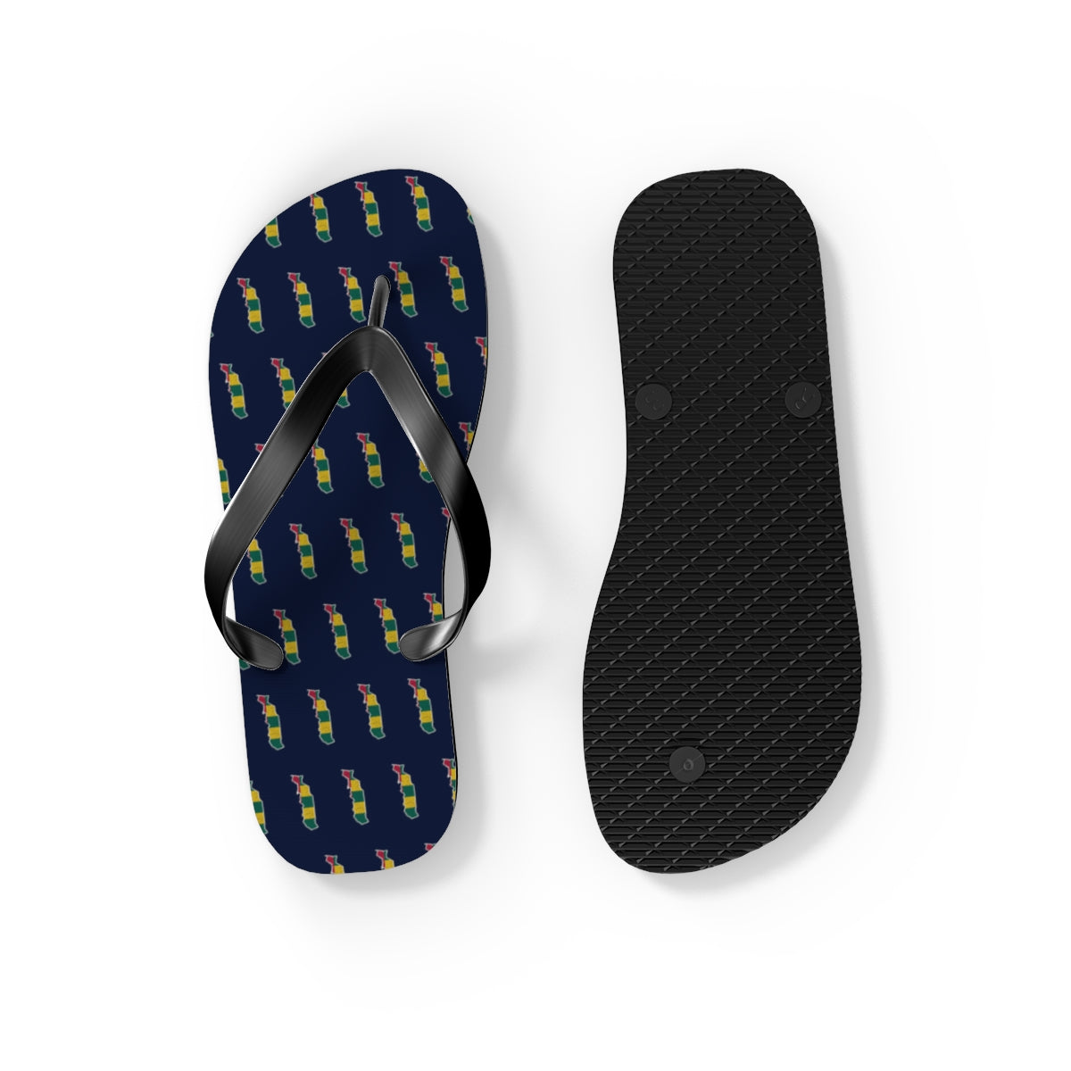 Togo Mission flag map flip flops by Weak Things view 4