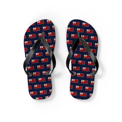 Tonga Mission flag map flip flops by Weak Things view 2