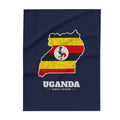 Uganda Kampala Mission flag map fleece blanket by Weak Things