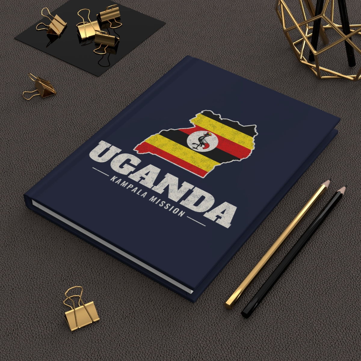 Uganda Kampala Mission flag map journal by Weak Things view 2