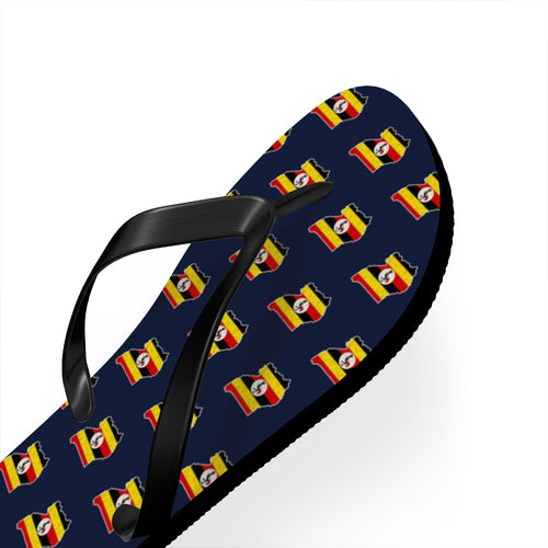 Uganda Mission flag map flip flops by Weak Things view 3