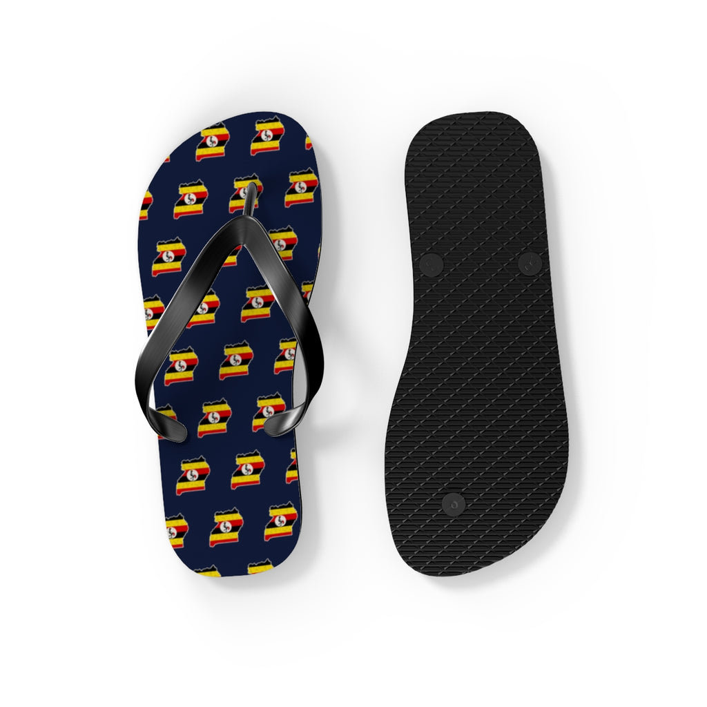 Uganda Mission flag map flip flops by Weak Things view 4