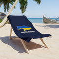Ukraine Dnipro Mission flag map beach towel by Weak Things