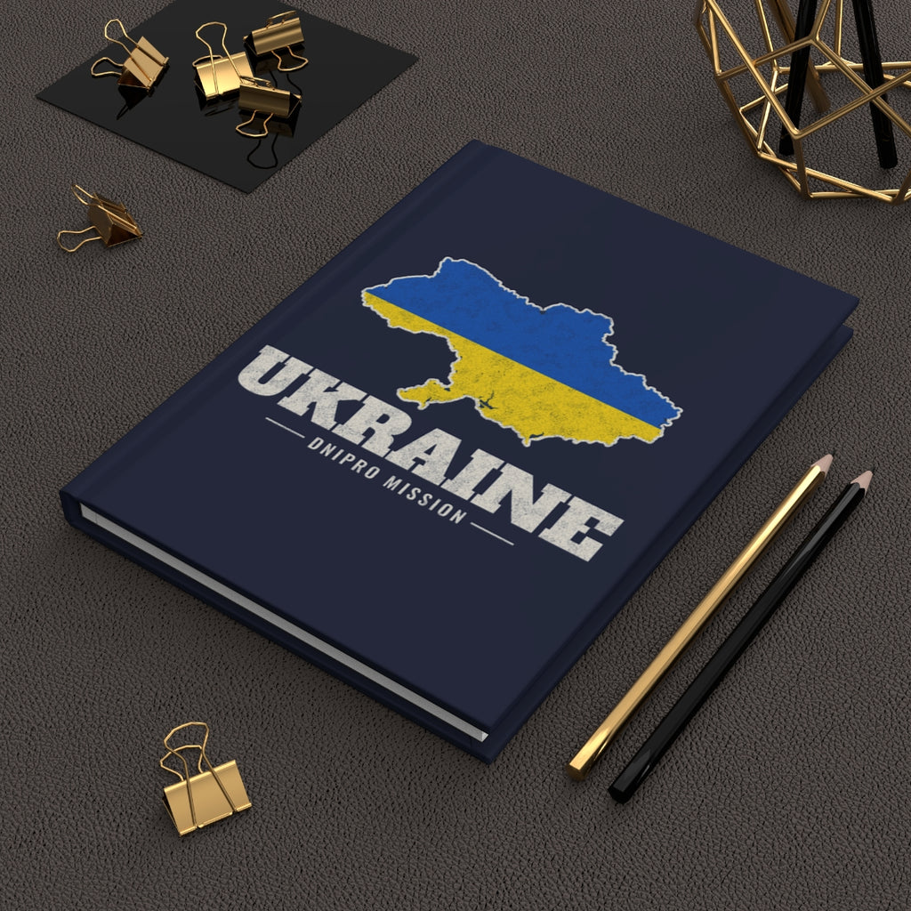 Ukraine Dnipro Mission flag map journal by Weak Things view 2