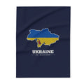 Ukraine Kyiv/Moldova Mission flag map fleece blanket by Weak Things