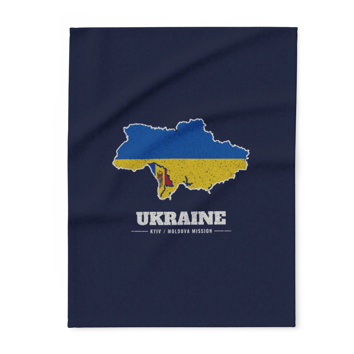 Ukraine Kyiv/Moldova Mission flag map fleece blanket by Weak Things