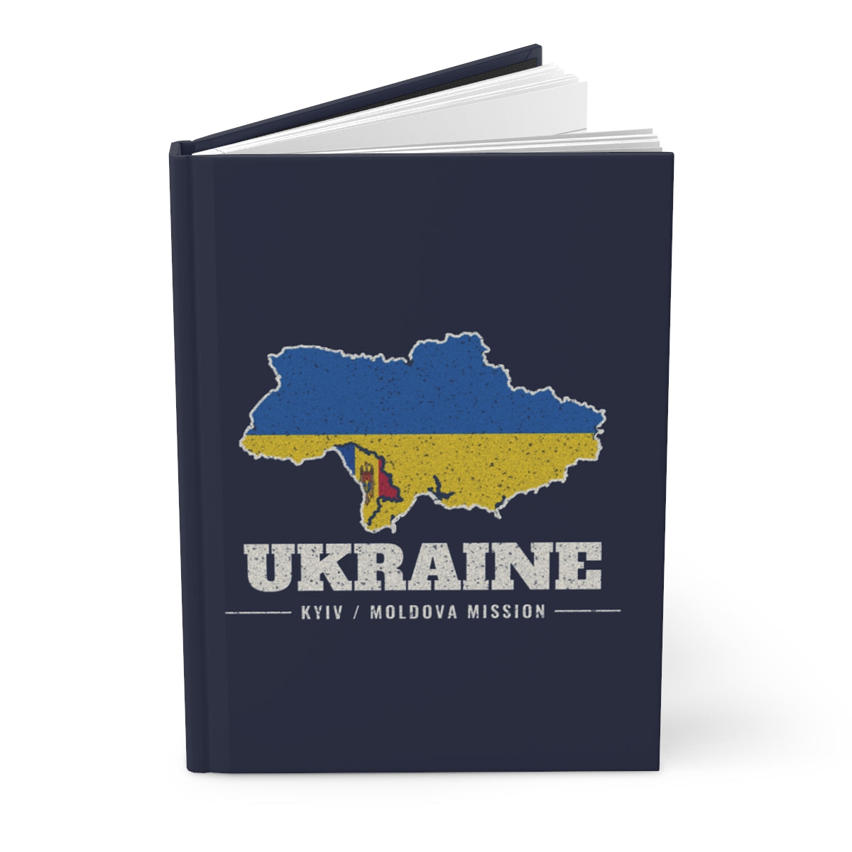Ukraine Kyiv/Moldova Mission flag map journal by Weak Things view 3