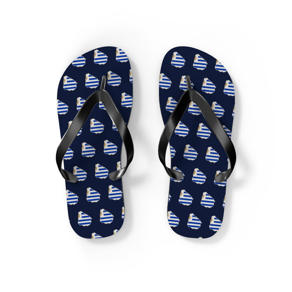Uruguay Mission flag map flip flops by Weak Things view 2