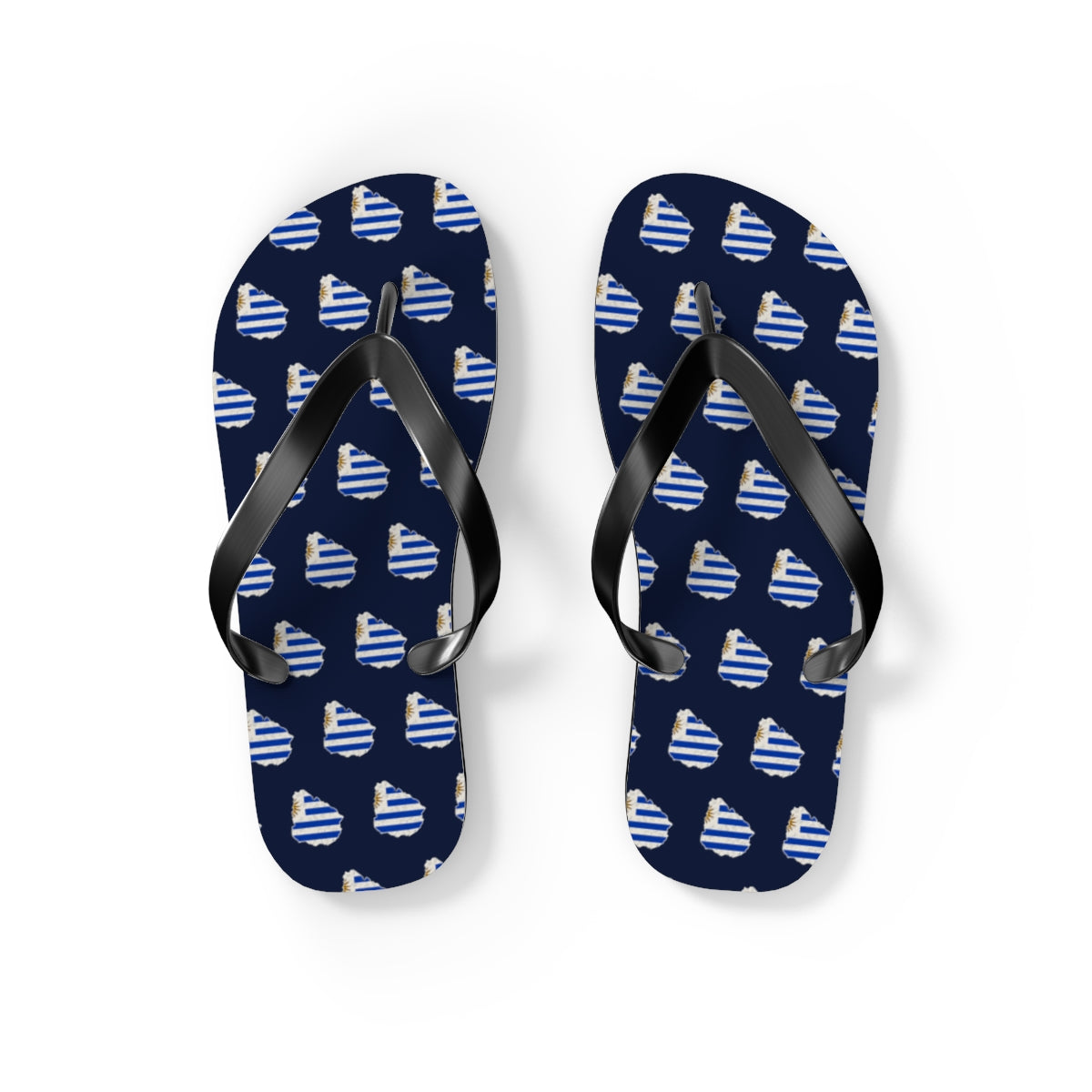 Uruguay Mission flag map flip flops by Weak Things view 2