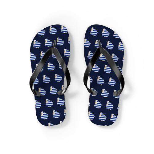 Uruguay Mission flag map flip flops by Weak Things view 2