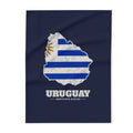 Uruguay Montevideo Mission flag map fleece blanket by Weak Things