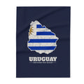 Uruguay Montevideo West Mission flag map fleece blanket by Weak Things