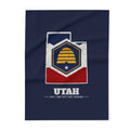 Utah Salt Lake City East Mission flag map fleece blanket by Weak Things