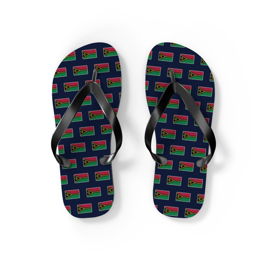 Vanuatu Mission flag map flip flops by Weak Things view 2