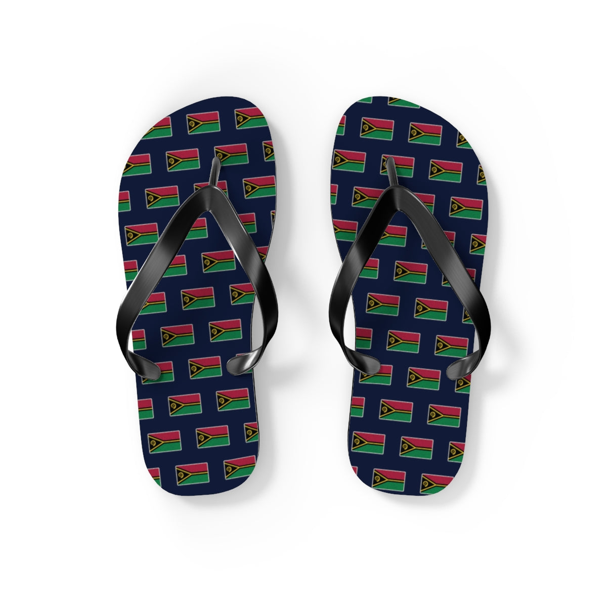 Vanuatu Mission flag map flip flops by Weak Things view 2