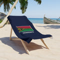 Vanuatu Port Vila Mission flag map beach towel by Weak Things