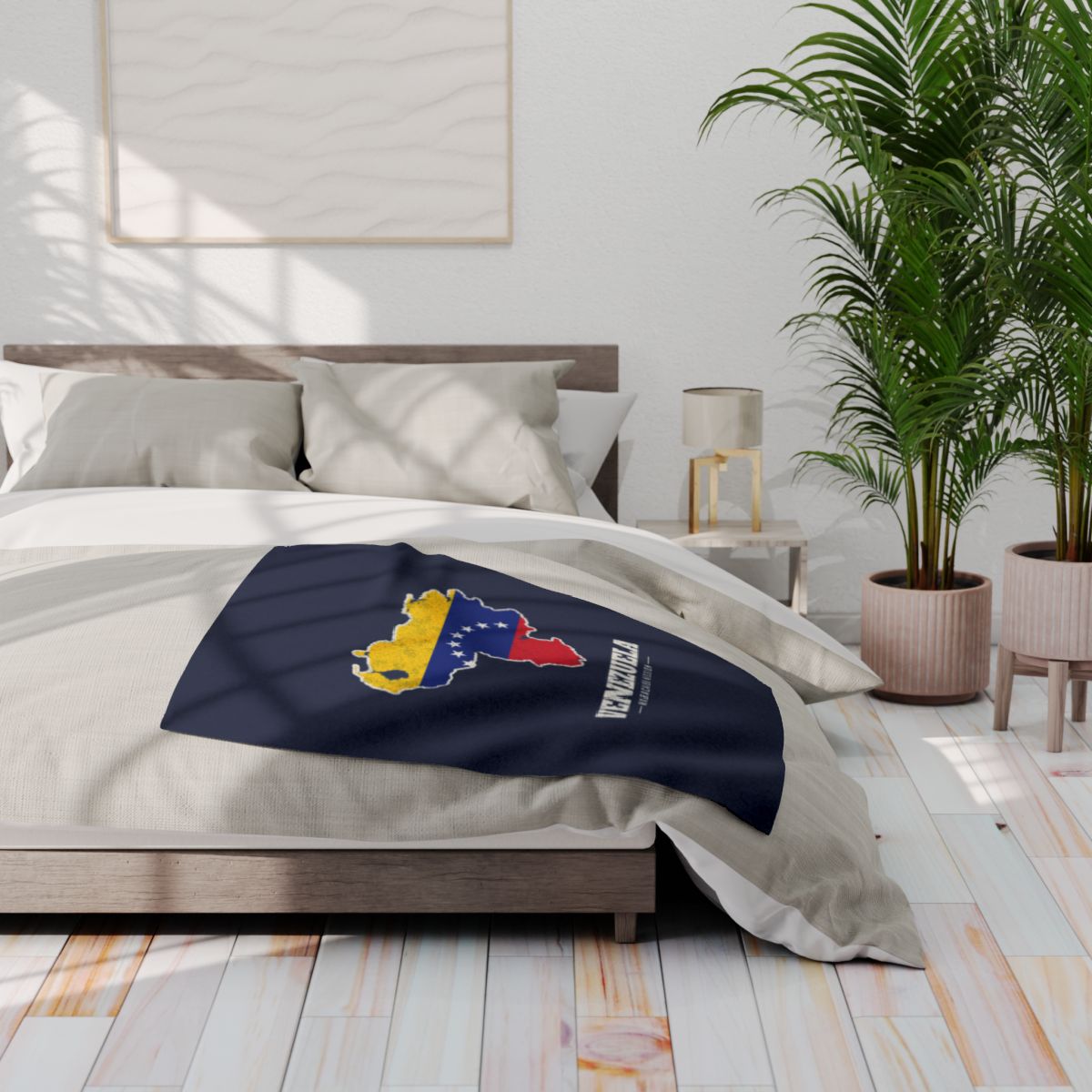 Venezuela Maracaibo Mission flag map fleece blanket by Weak Things view 3